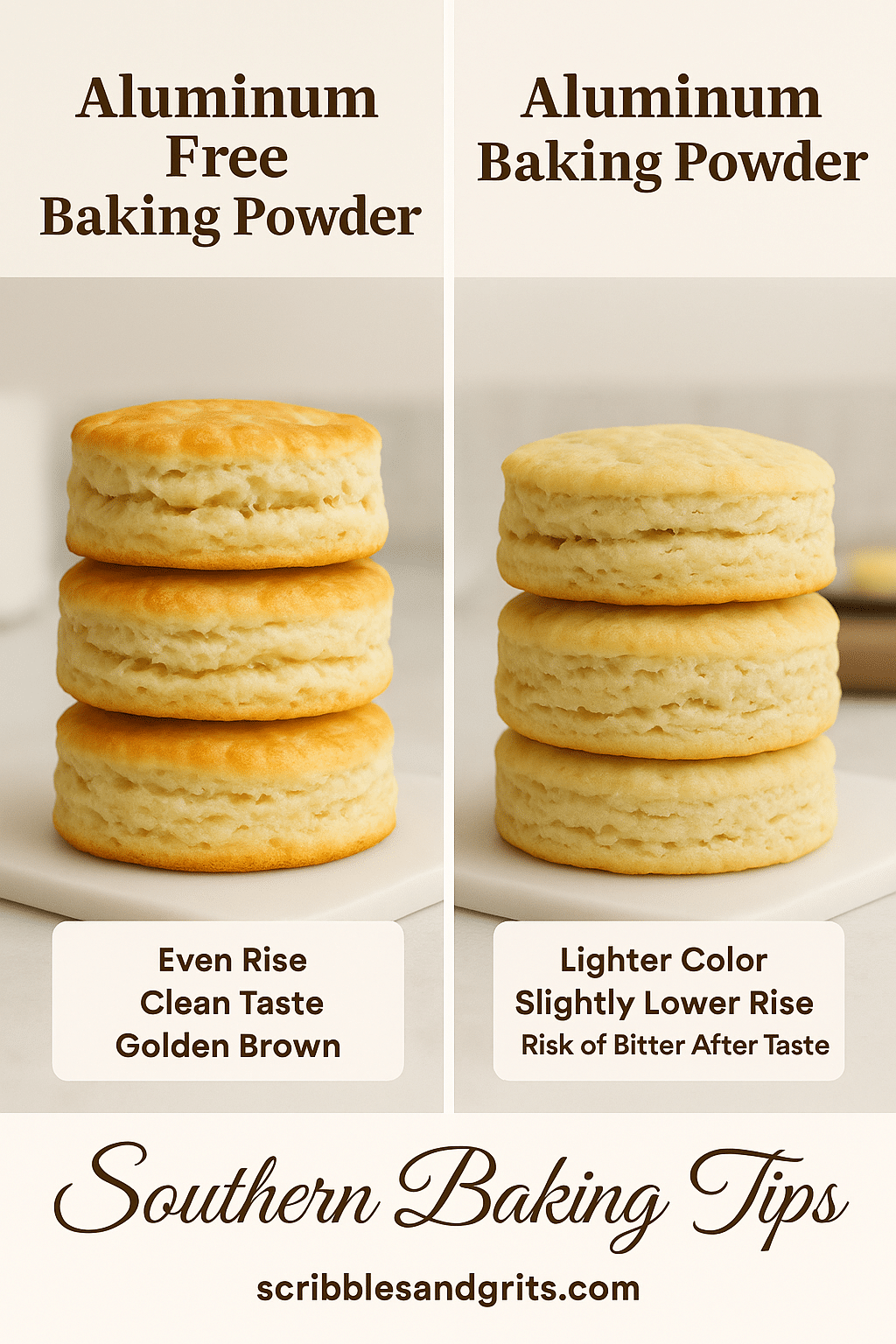 Aluminum vs Aluminum Free Baking Powder Biscuit Sample